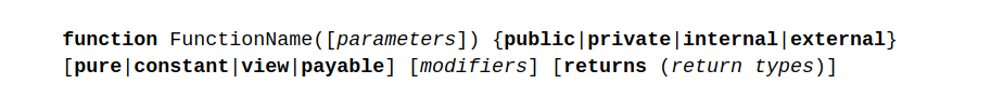 Solicity function declaration syntax